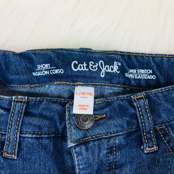 Cat & Jack Super Stretch Distressed Shorts 10/12 - Picture 2 of 5